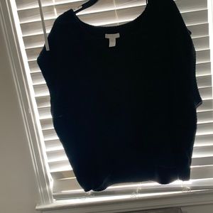 H&M black aesthetic sweater vest XL